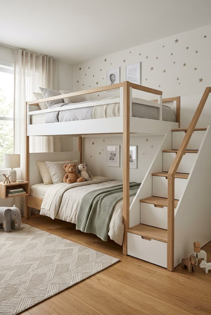 Kids Bunk Bed with Storage image 2